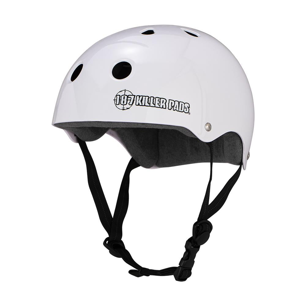187 Pro Skate Helmet w/ Sweatsaver Liner - White Gloss