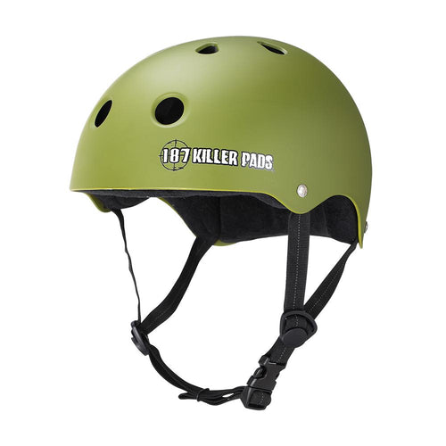 187 Pro Skate Helmet w/ Sweatsaver Liner - Army Green Matte